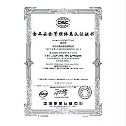 仙笛棉花糖ISO认证证书